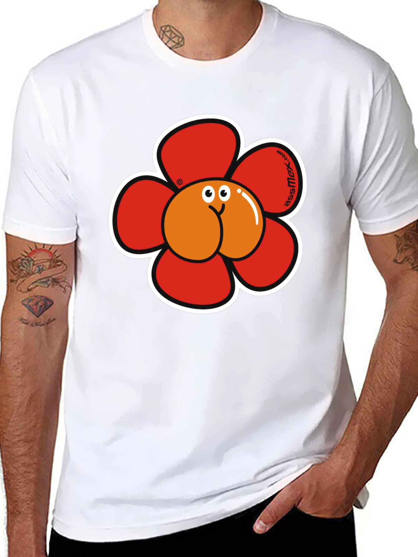 Funny Flower Butt Graphic T-Shirt