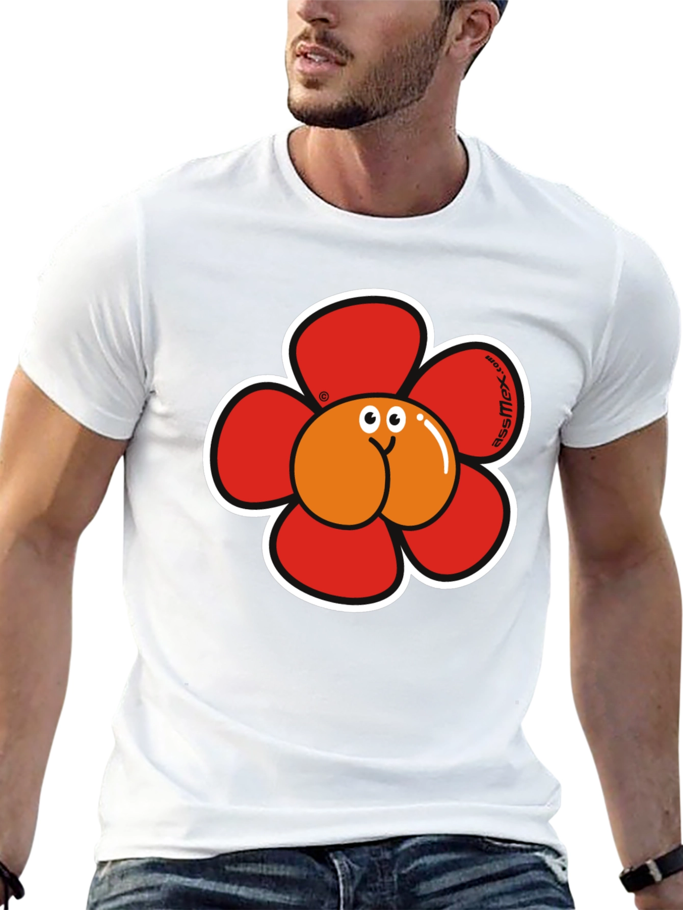 Funny Flower Butt Graphic T-Shirt