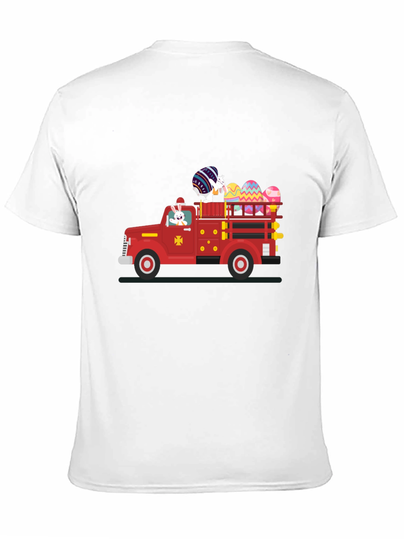 Easter Bunny Fire Truck T-Shirt