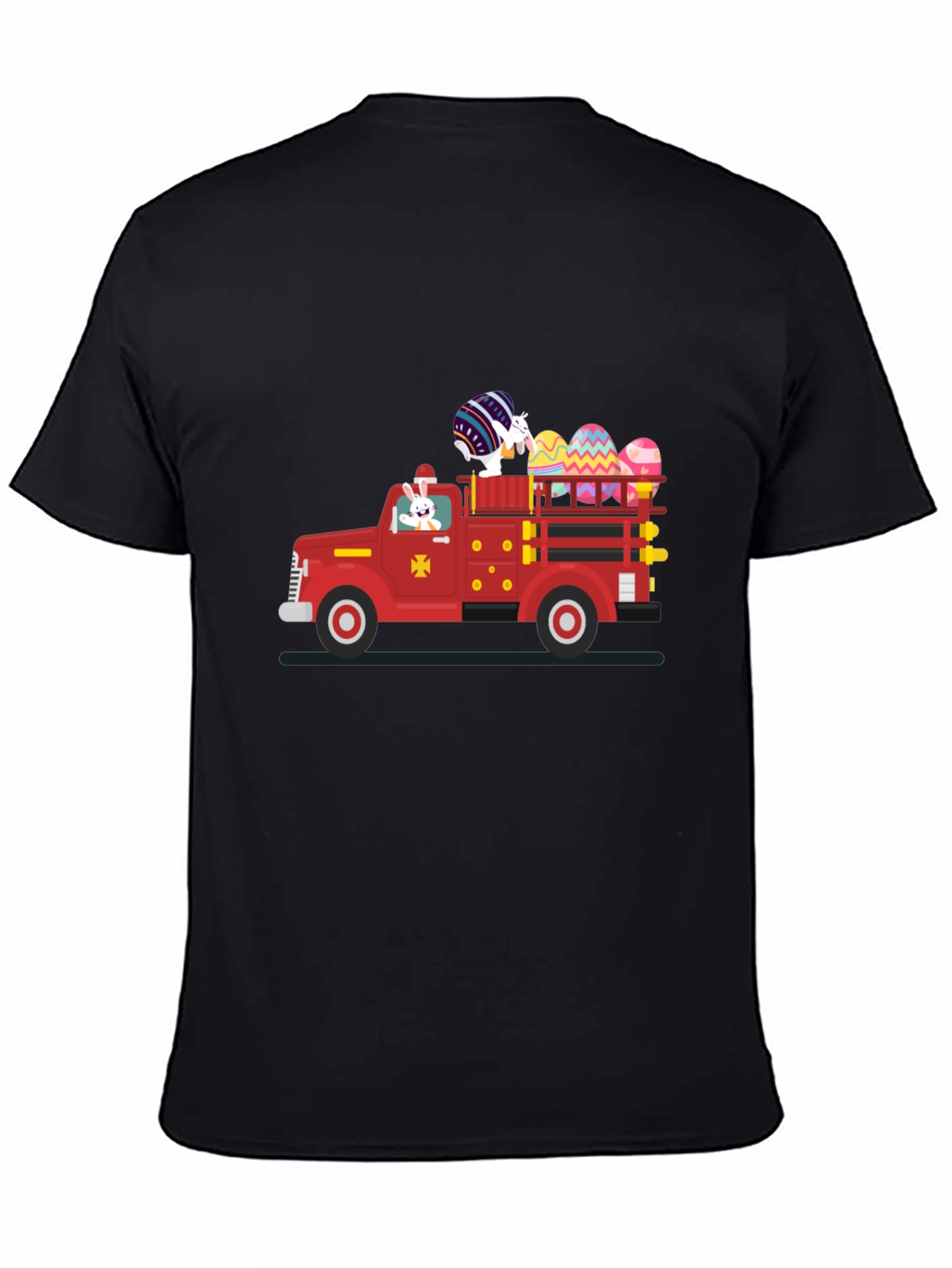 Easter Bunny Fire Truck T-Shirt