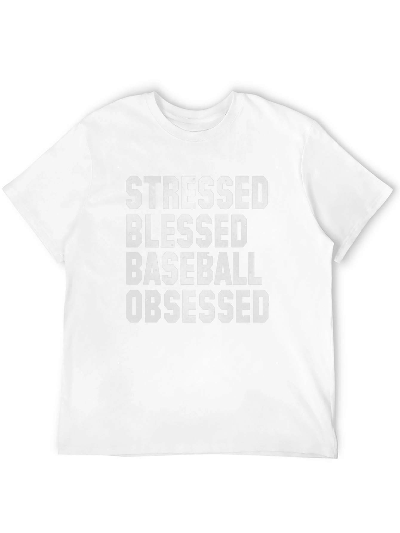 Stressed Blessed Baseball Obsessed Tee