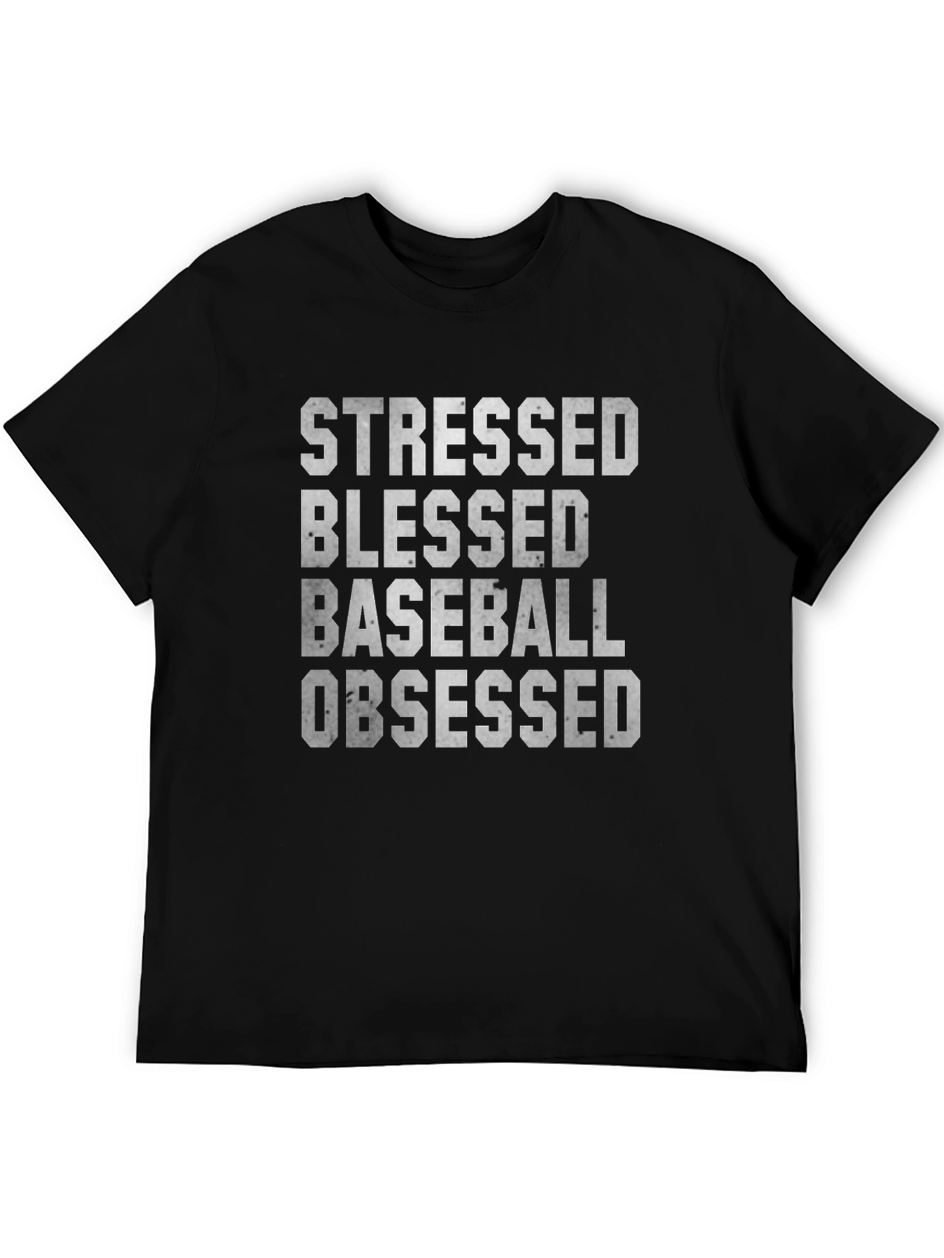 Stressed Blessed Baseball Obsessed Tee