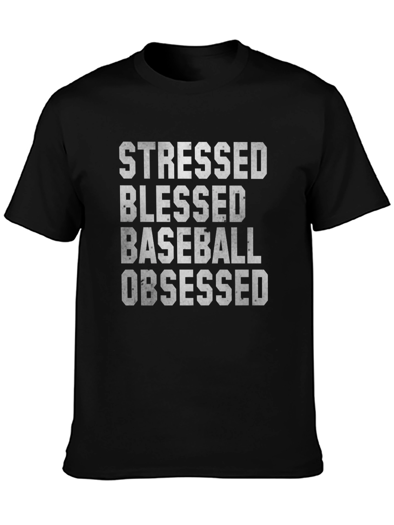 Stressed Blessed Baseball Obsessed Tee