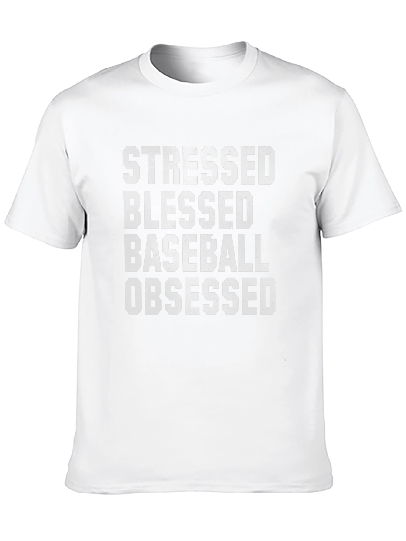 Stressed Blessed Baseball Obsessed Tee