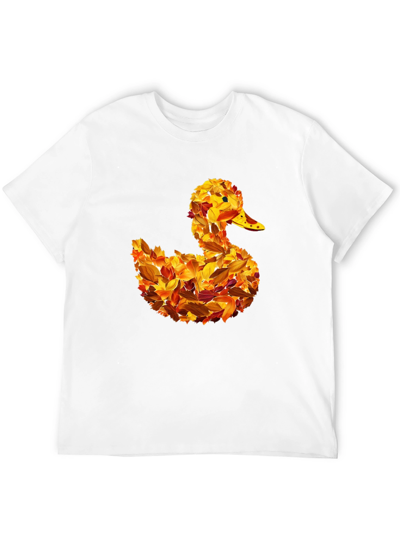 Autumn Leaf Duck Graphic T-Shirt