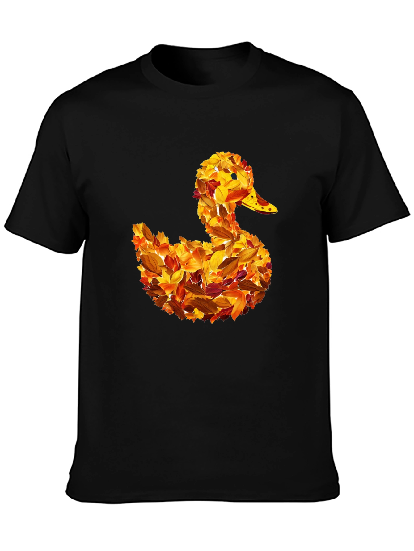 Autumn Leaf Duck Graphic T-Shirt