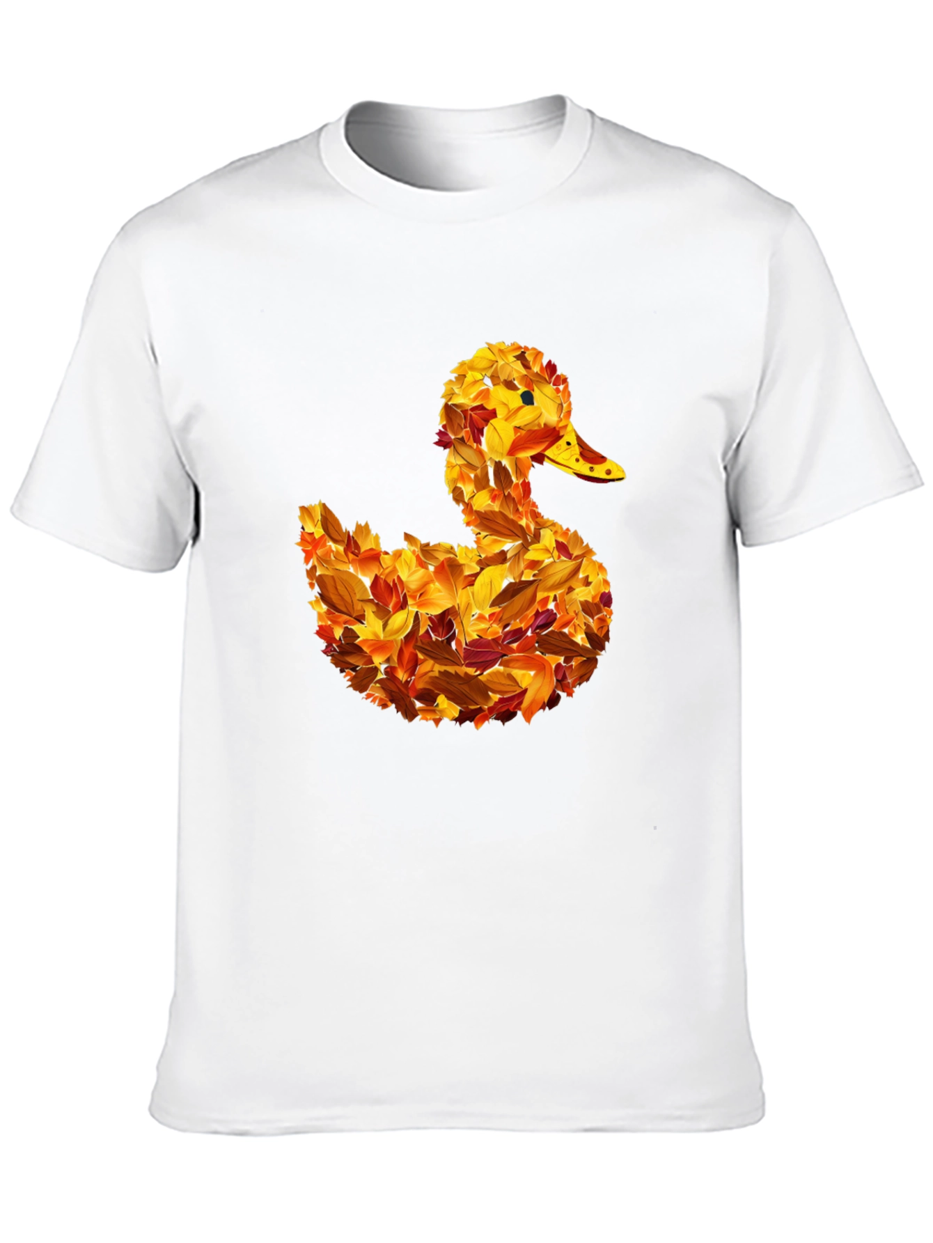Autumn Leaf Duck Graphic T-Shirt