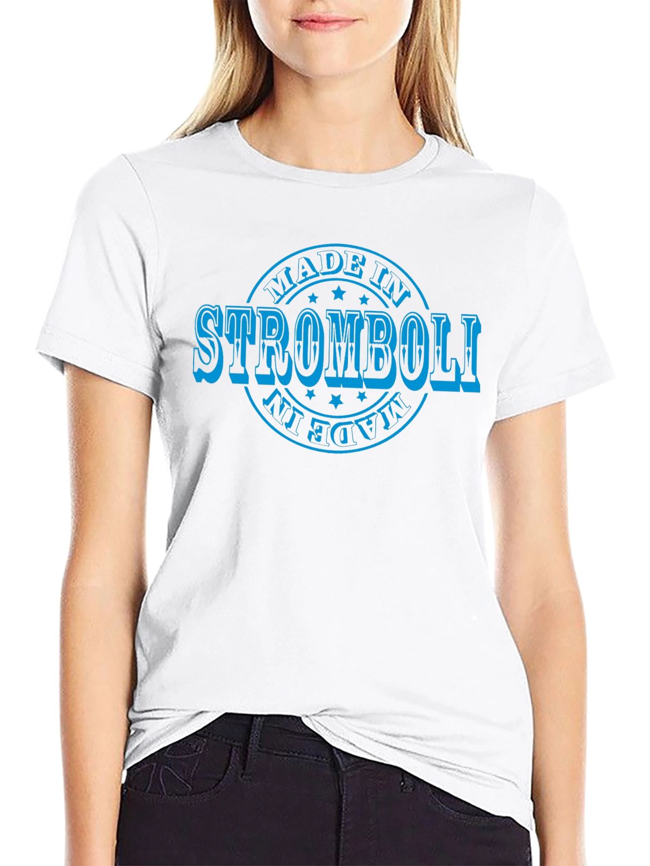 Made in Stromboli Black T-Shirt