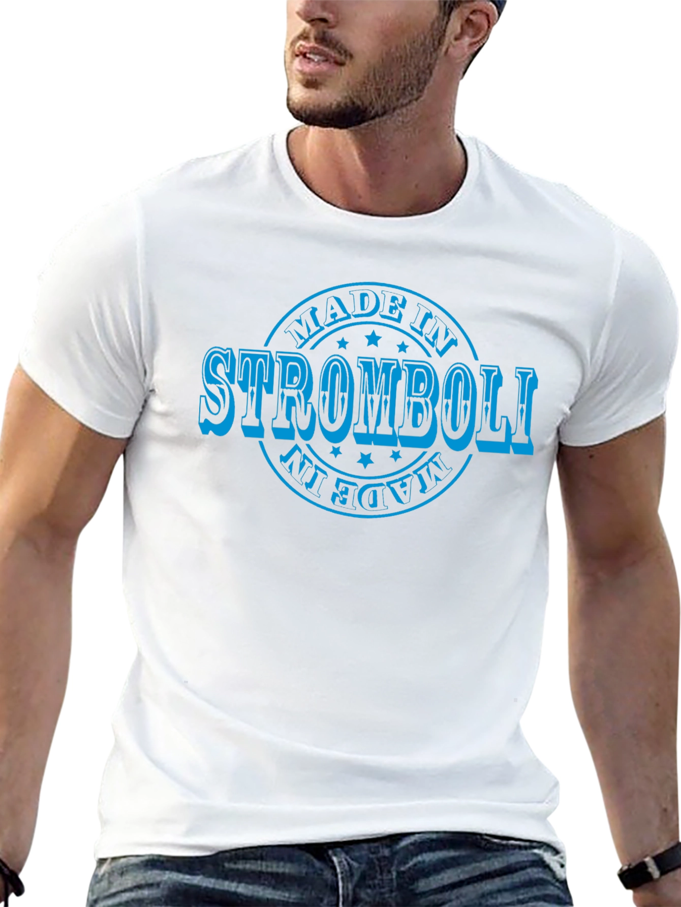 Made in Stromboli Black T-Shirt