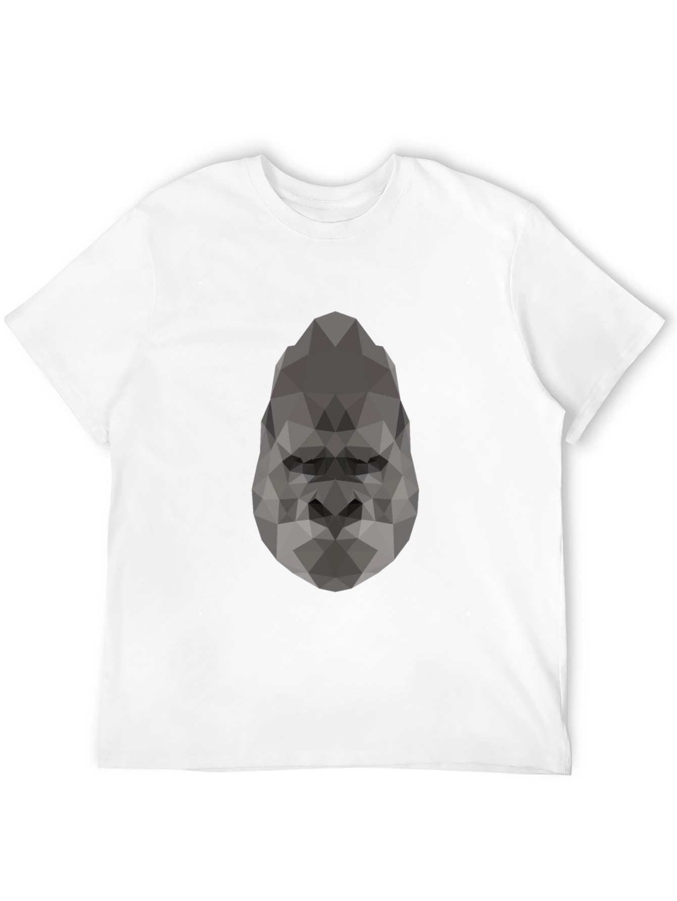 Geometric Gorilla Graphic Tee - Modern Black T-Shirt