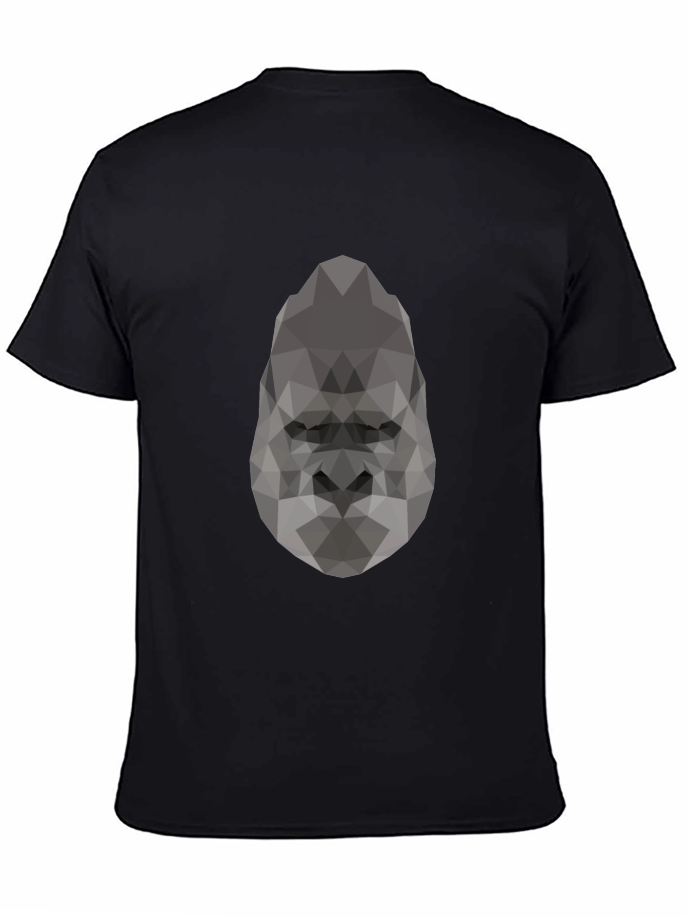 Geometric Gorilla Graphic Tee - Modern Black T-Shirt