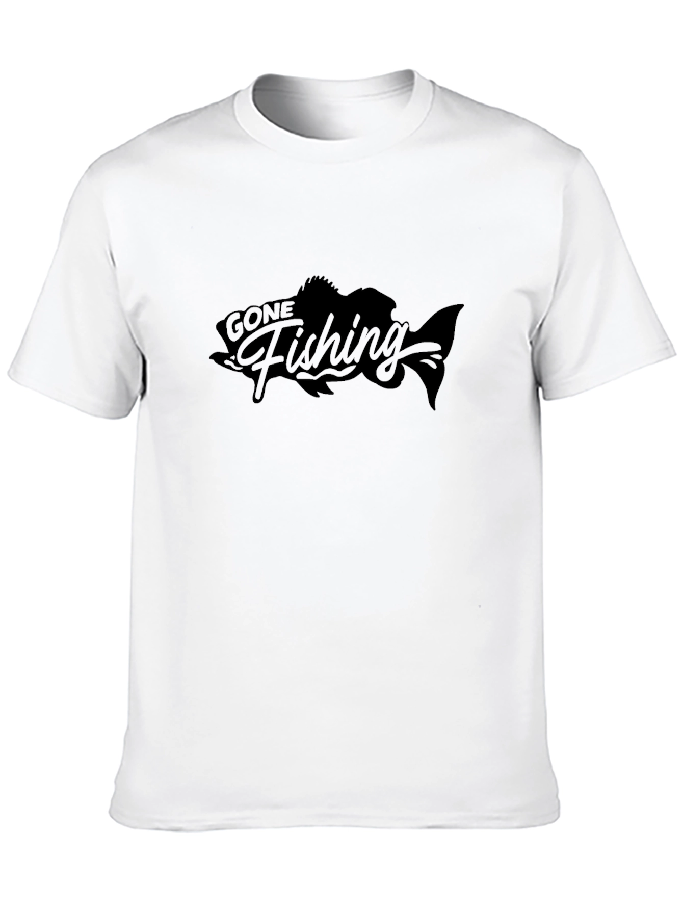 Gone Fishing Black T-Shirt