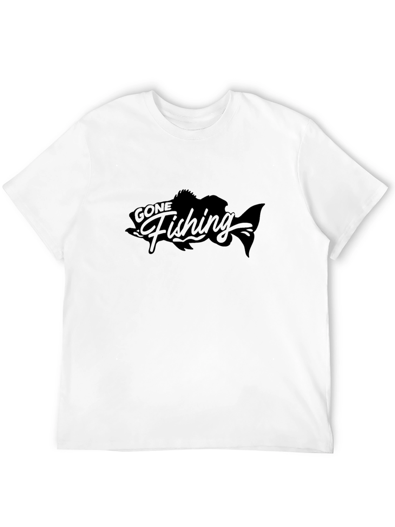 Gone Fishing Black T-Shirt