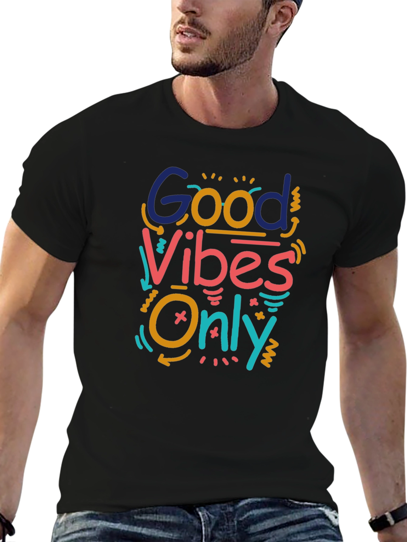 Good Vibes Only Graphic Tee - Black