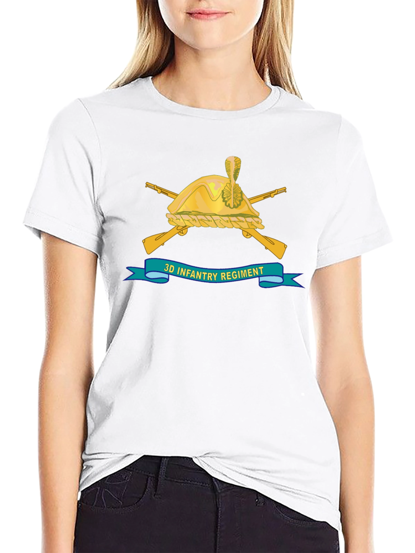 3D Infantry Regiment Black T-Shirt