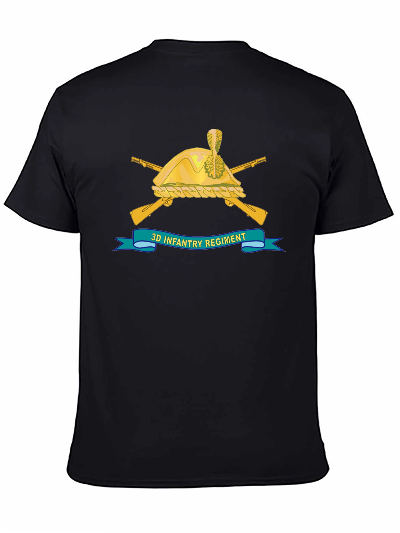 3D Infantry Regiment Black T-Shirt