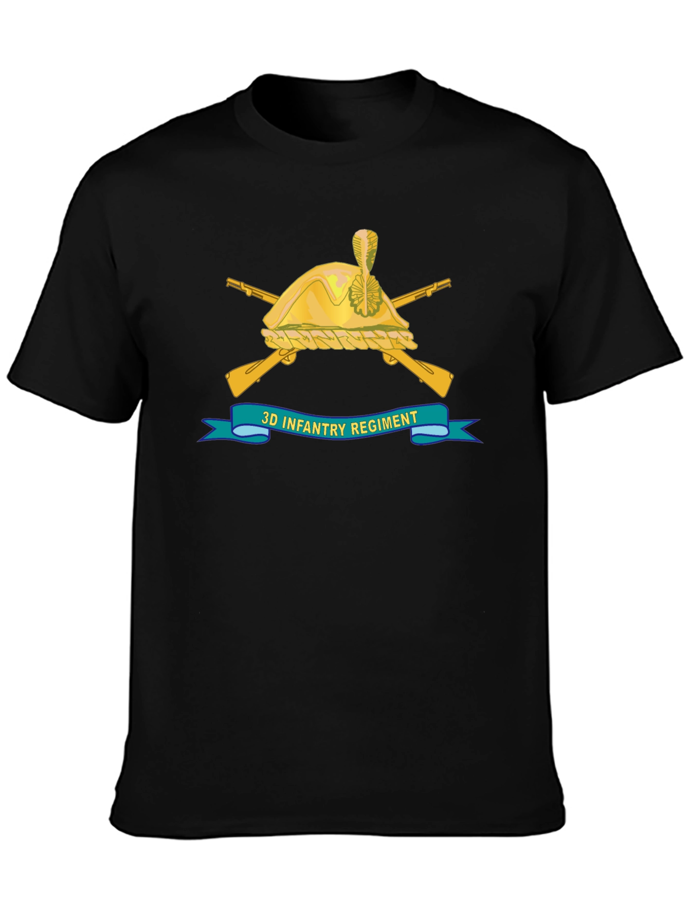 3D Infantry Regiment Black T-Shirt