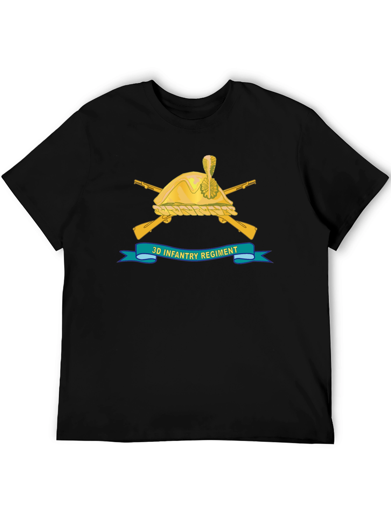 3D Infantry Regiment Black T-Shirt