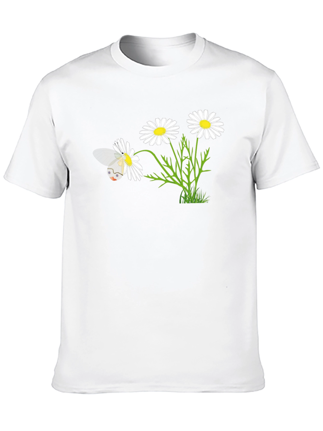 Daisy Bee Graphic T-Shirt - Black Cotton Blend
