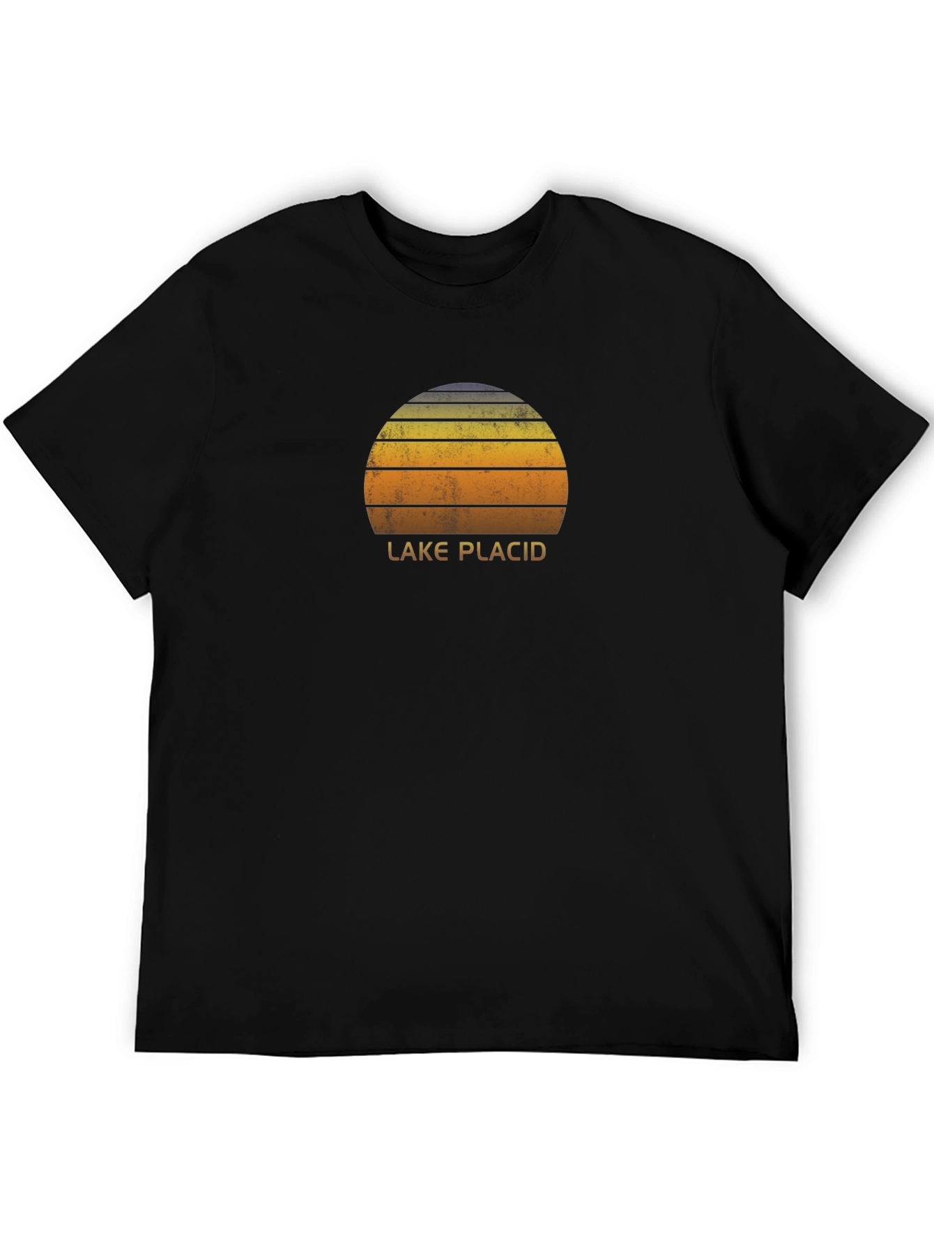 Lake Placid Sunset Graphic Tee - Retro Style