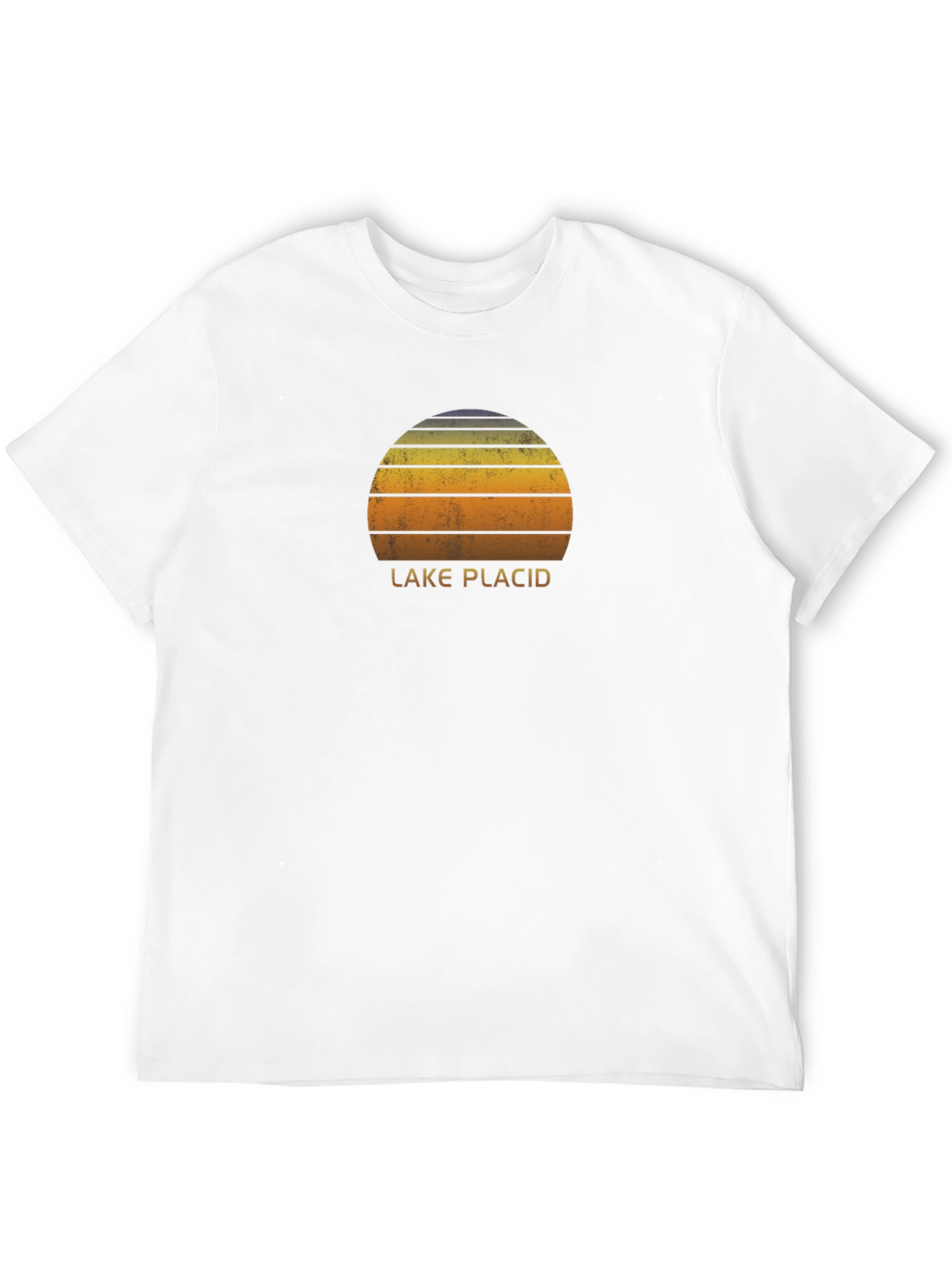 Lake Placid Sunset Graphic Tee - Retro Style
