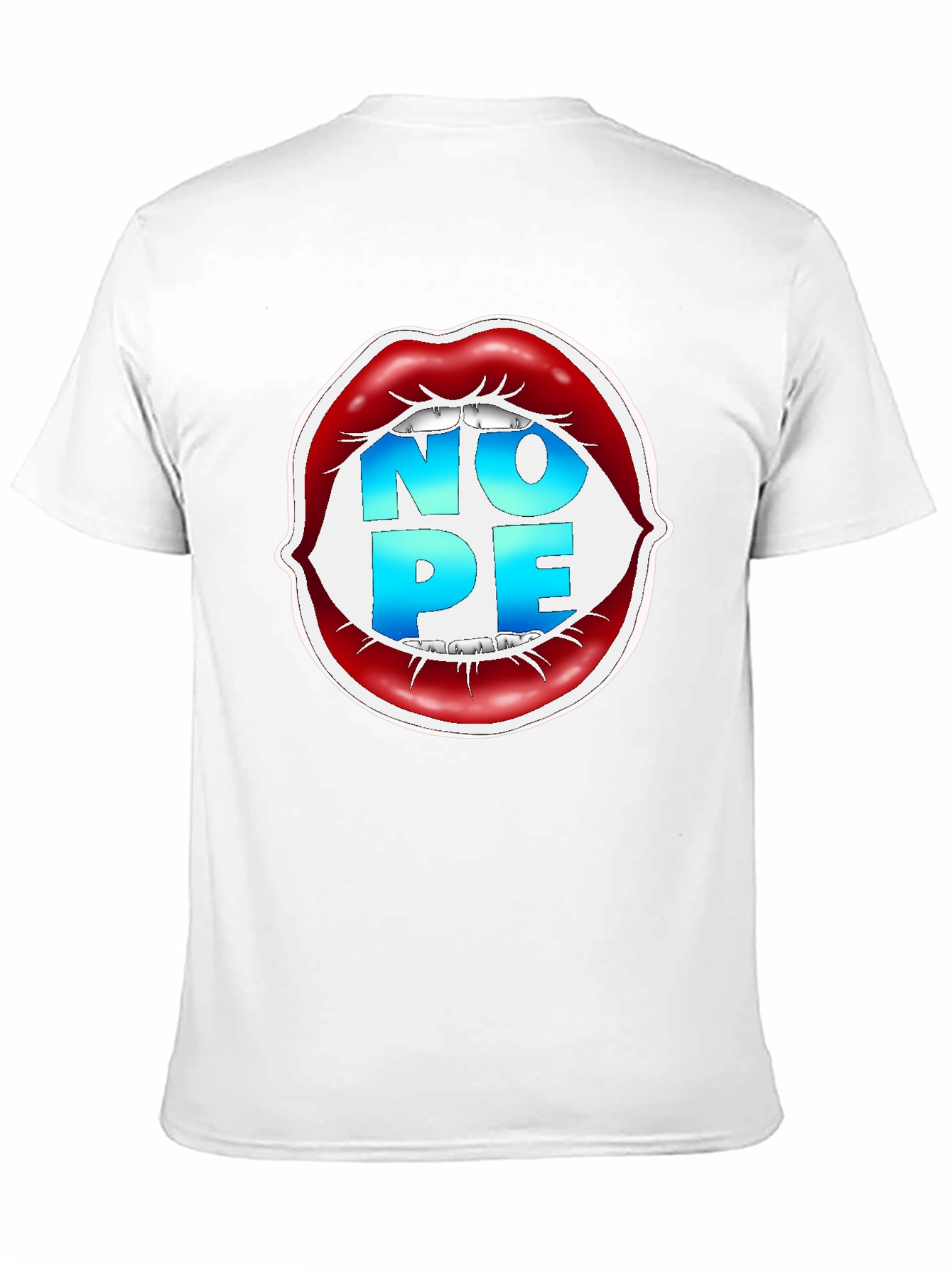Nope Lips Graphic T-Shirt - Unisex Casual Tee