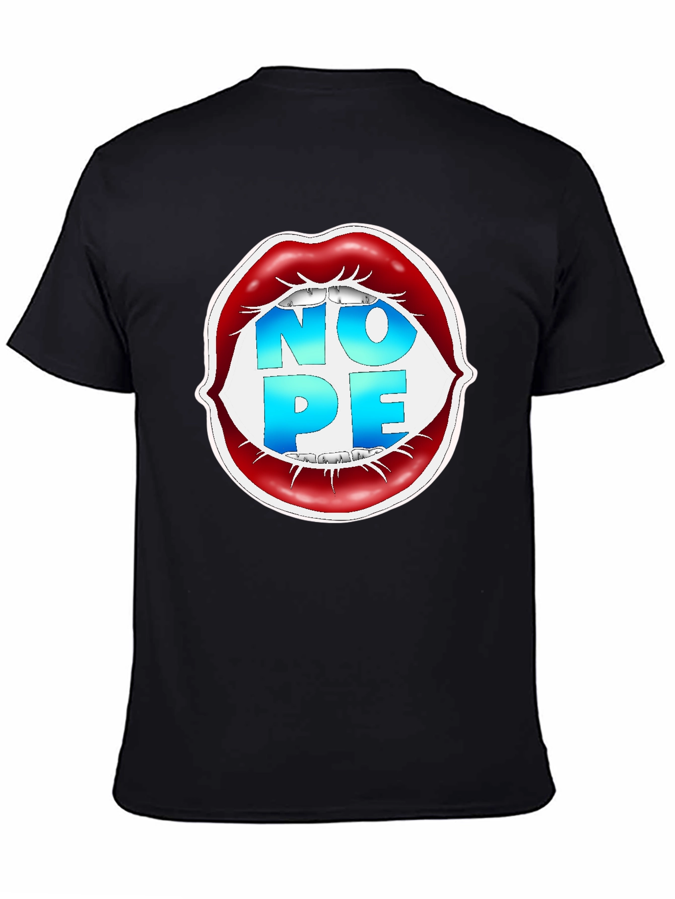 Nope Lips Graphic T-Shirt - Unisex Casual Tee