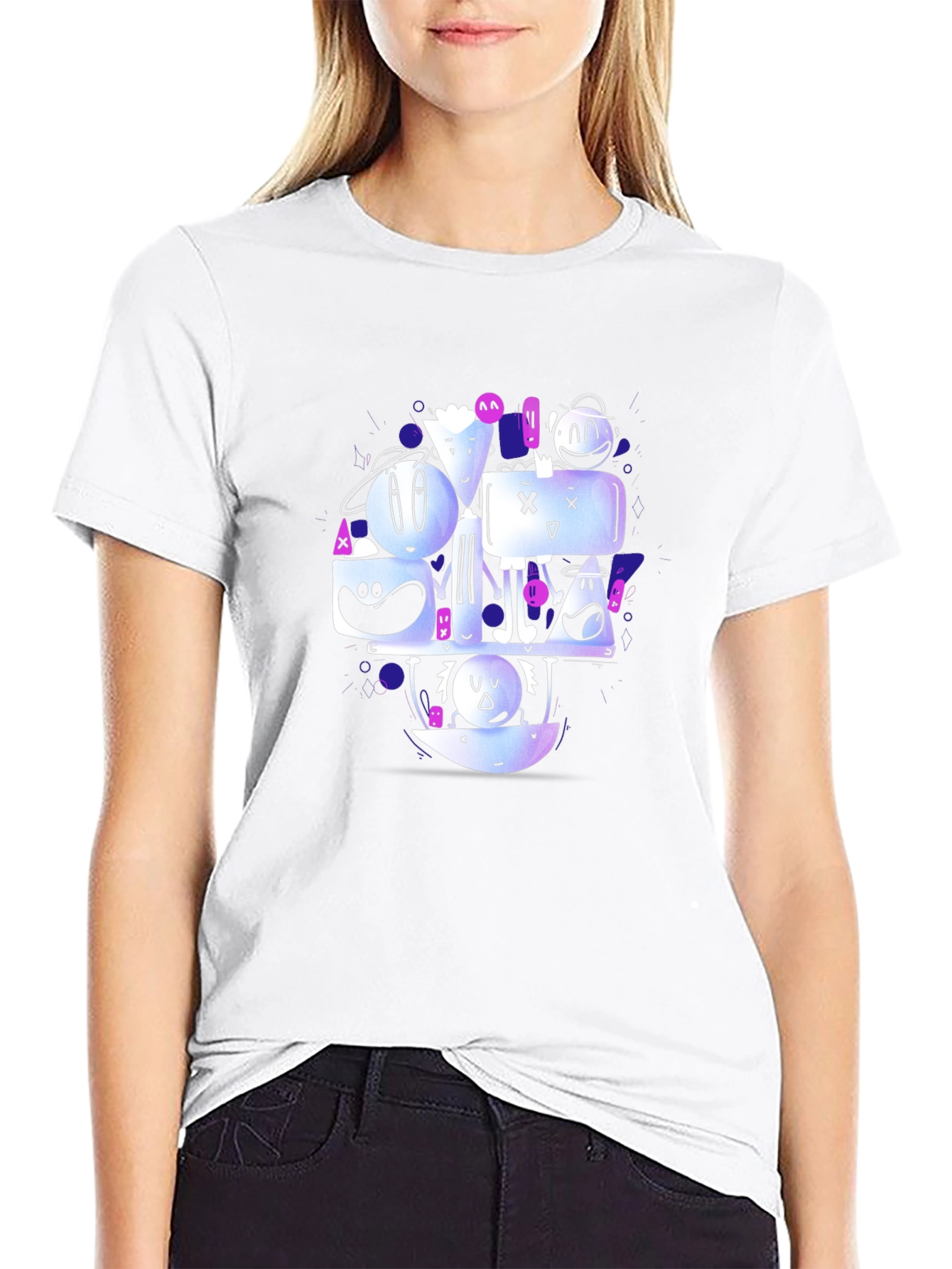 Funky Graphic Print Crew Neck T-Shirt