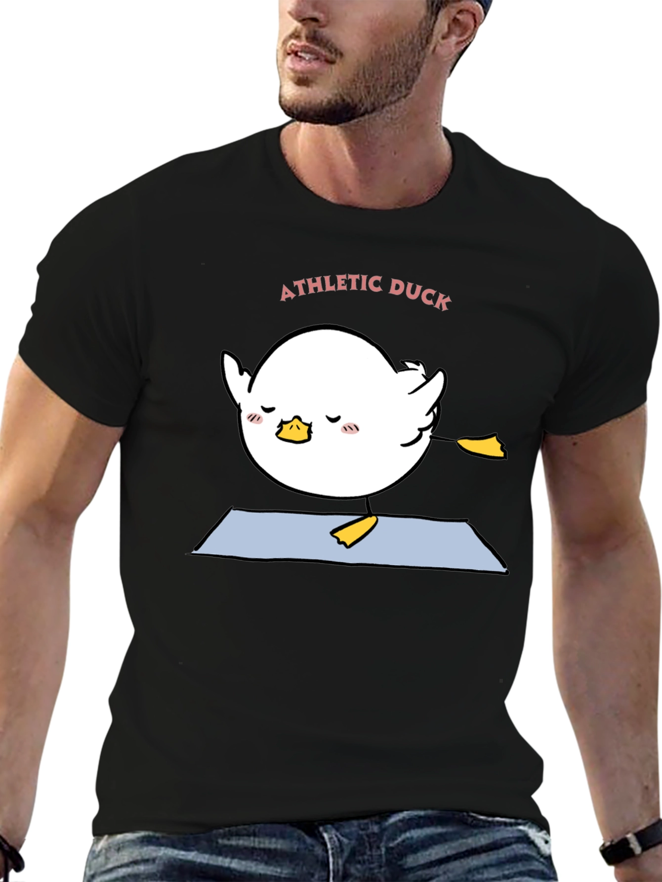 Athletic Duck Yoga T-Shirt - Black