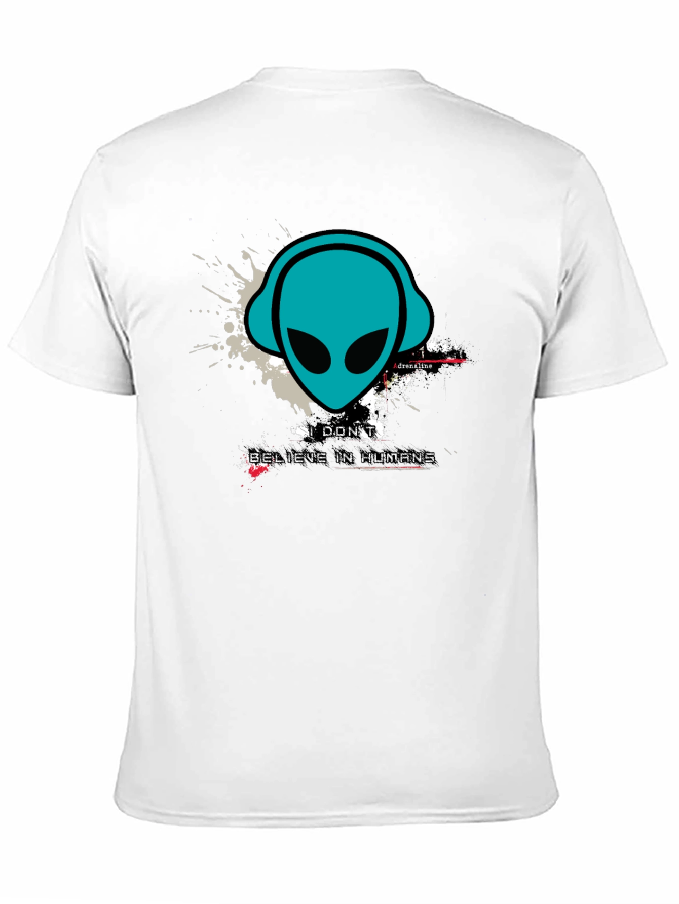 Alien Headphones Graphic Tee - Believe in Humans?
