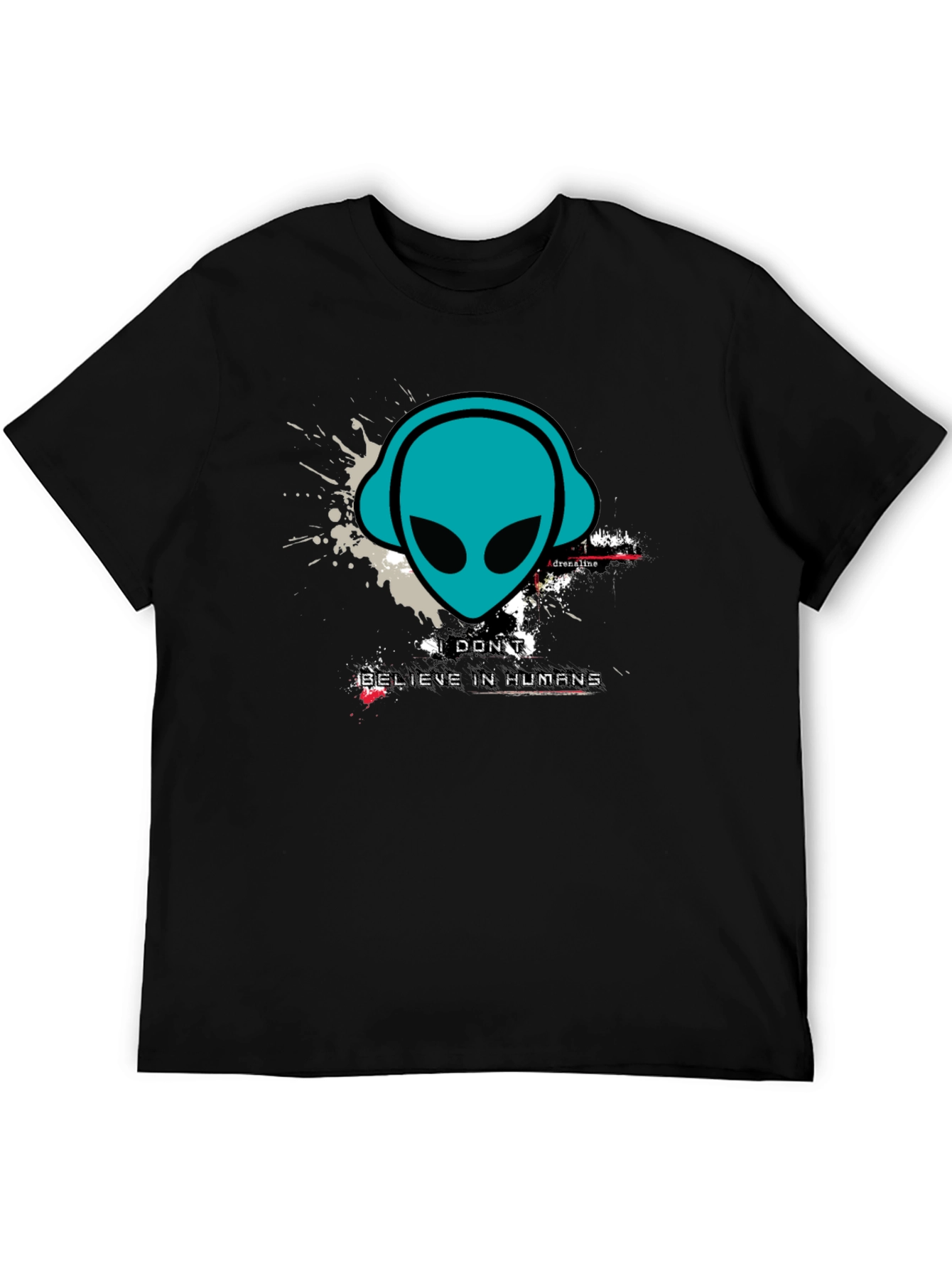 Alien Headphones Graphic Tee - Believe in Humans?