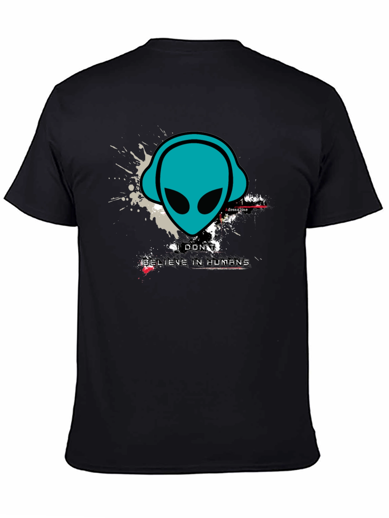 Alien Headphones Graphic Tee - Believe in Humans?
