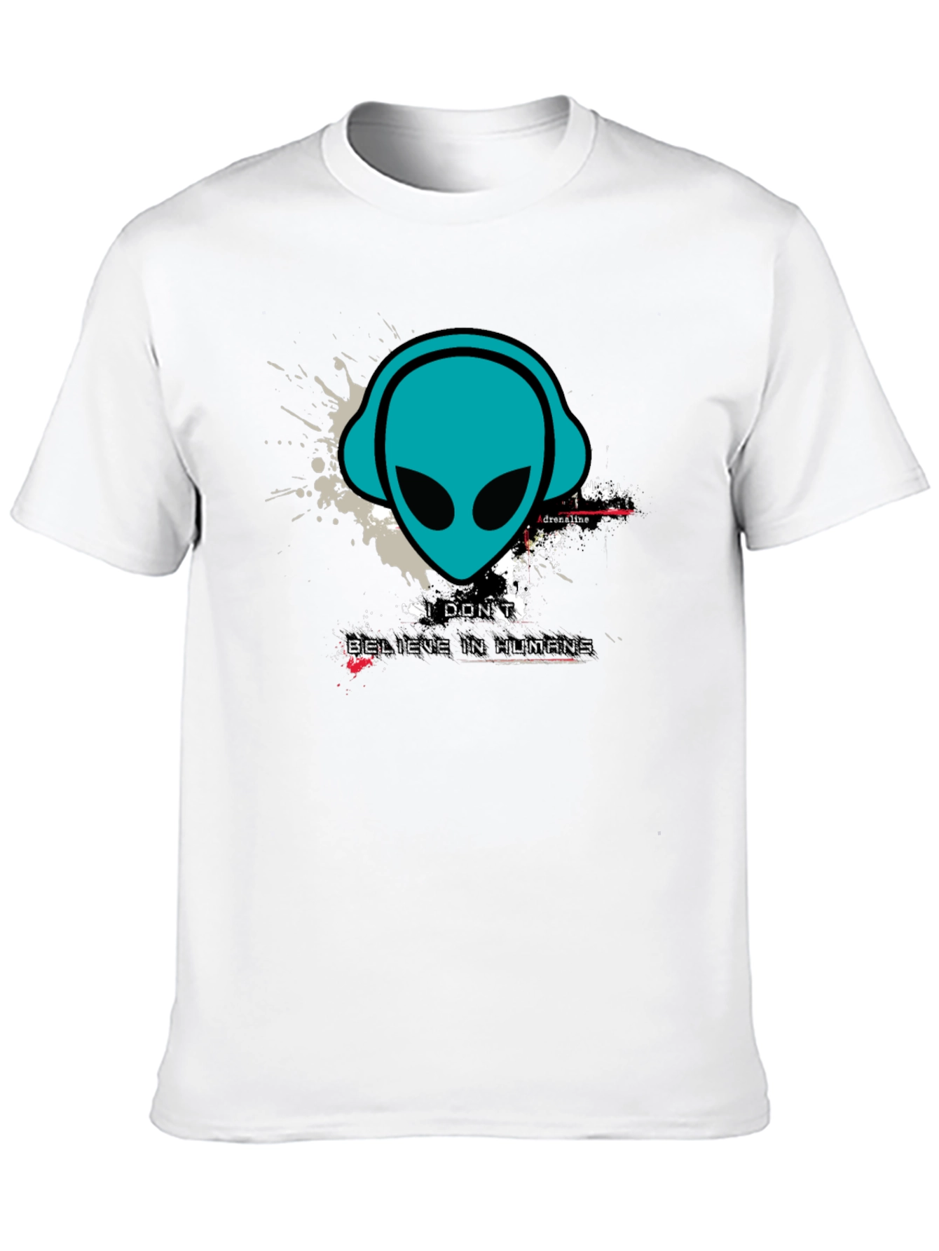Alien Headphones Graphic Tee - Believe in Humans?