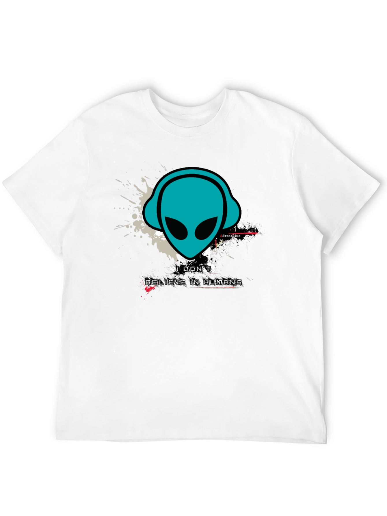 Alien Headphones Graphic Tee - Believe in Humans?