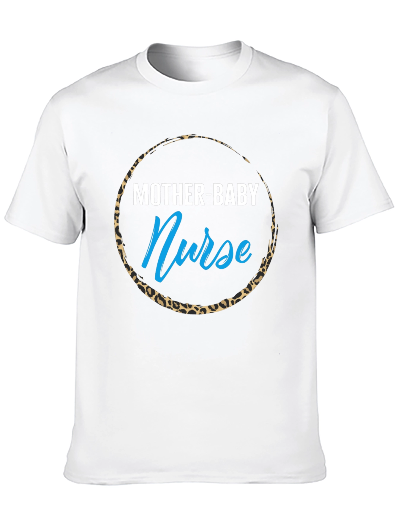Mother-Baby Nurse Leopard Print T-Shirt