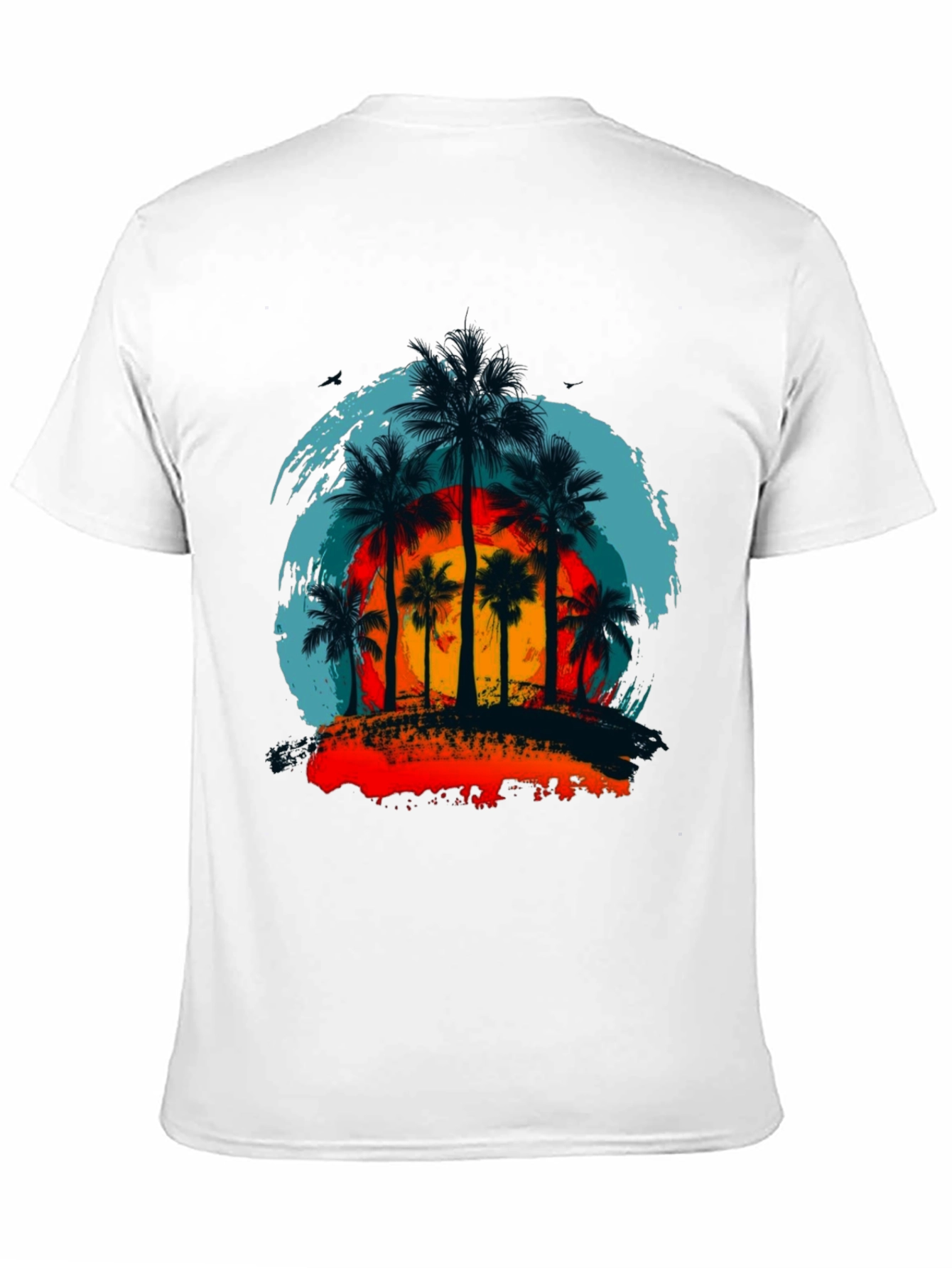 Tropical Palm Tree Sunset Graphic Tee