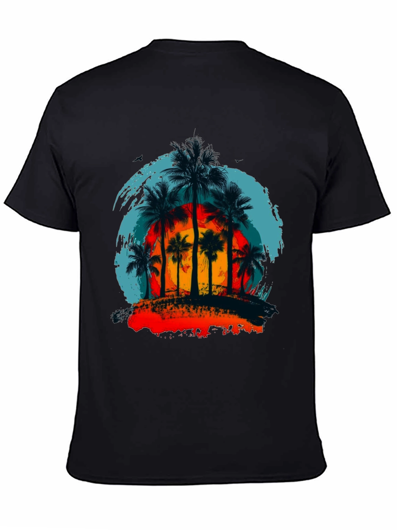 Tropical Palm Tree Sunset Graphic Tee
