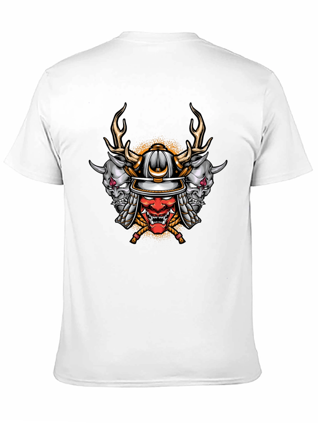 Samurai Oni Mask Graphic T-Shirt