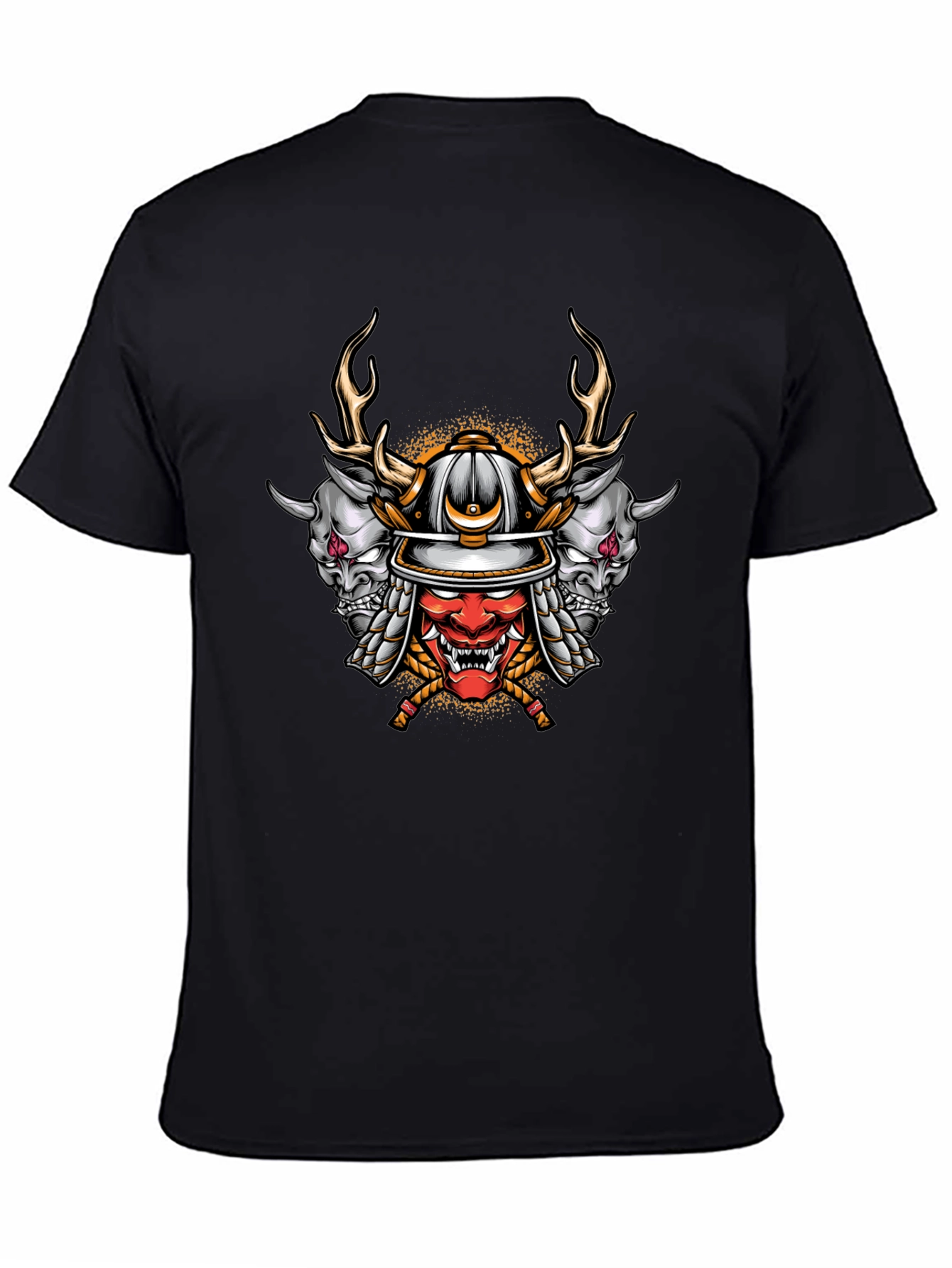 Samurai Oni Mask Graphic T-Shirt