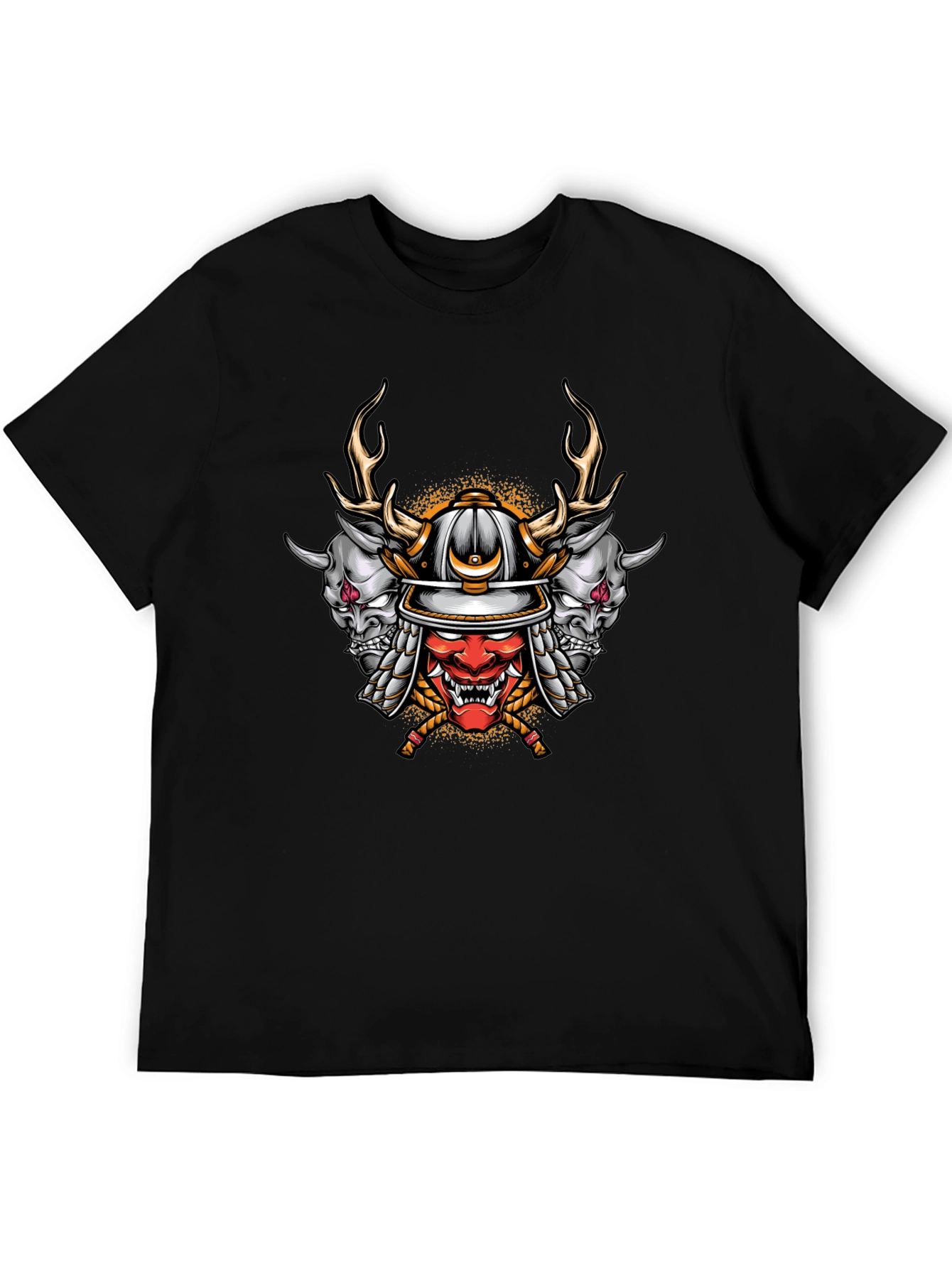 Samurai Oni Mask Graphic T-Shirt