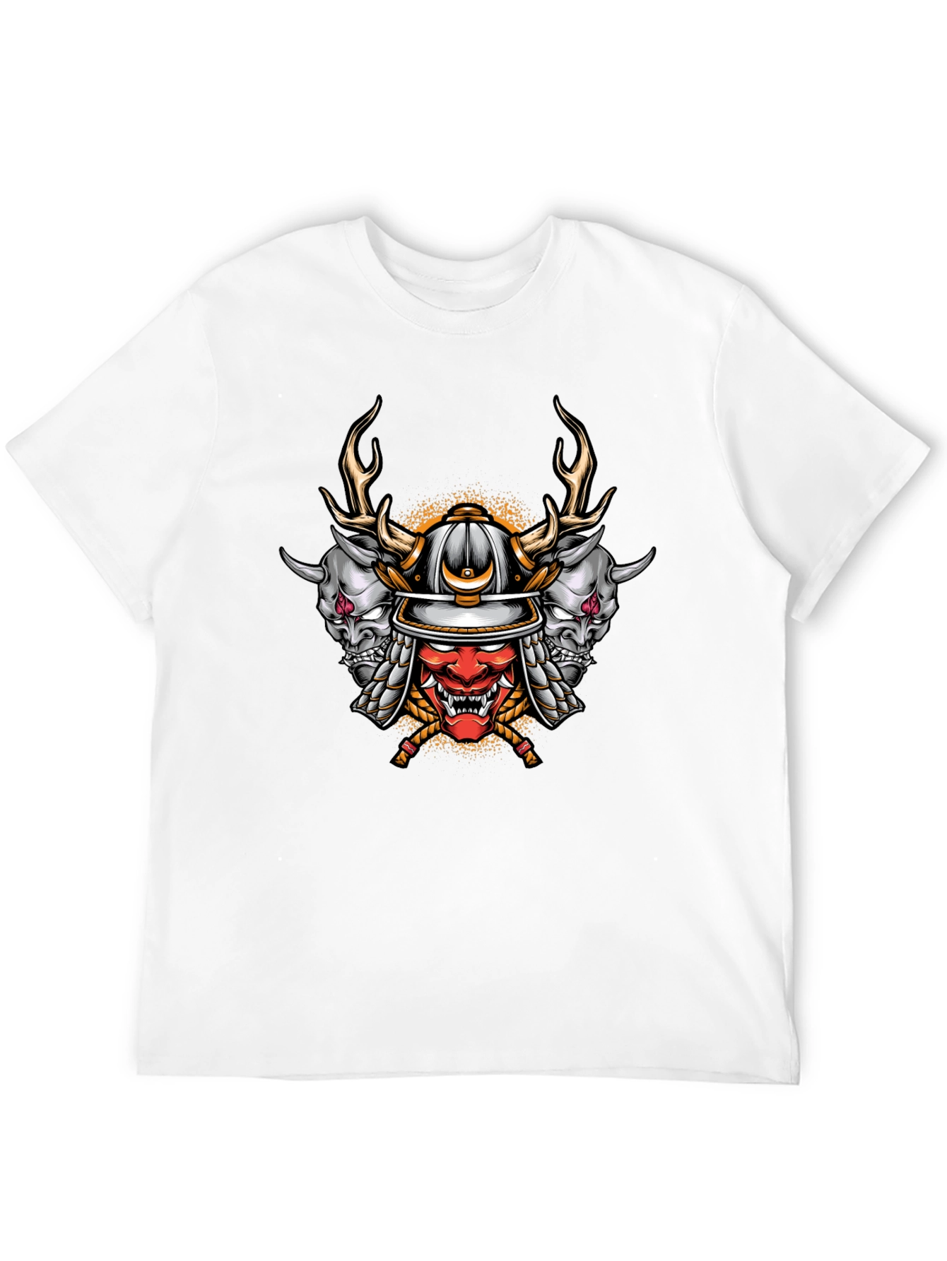 Samurai Oni Mask Graphic T-Shirt