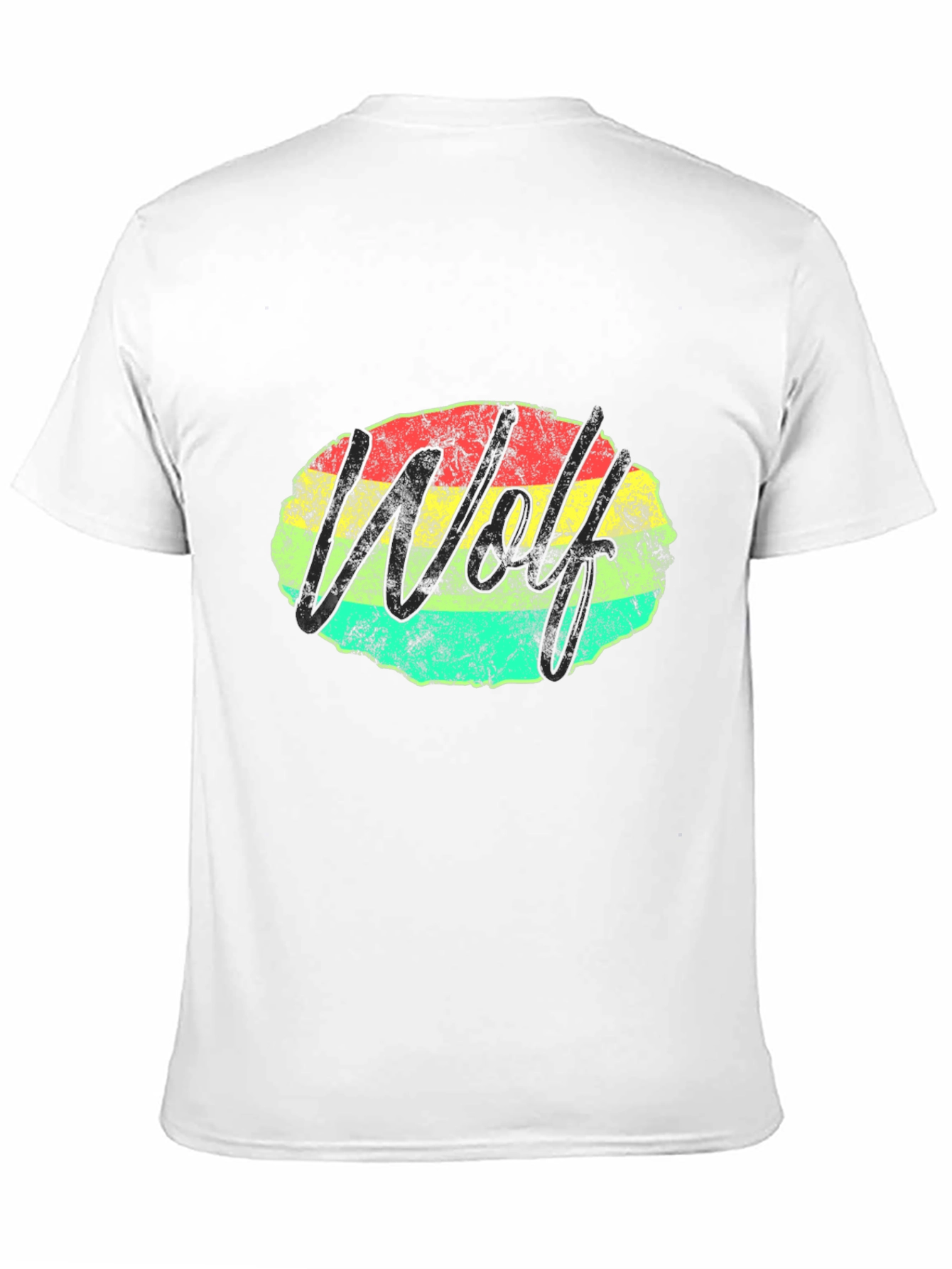 Wolf Graphic Tee - Retro Style Black T-Shirt