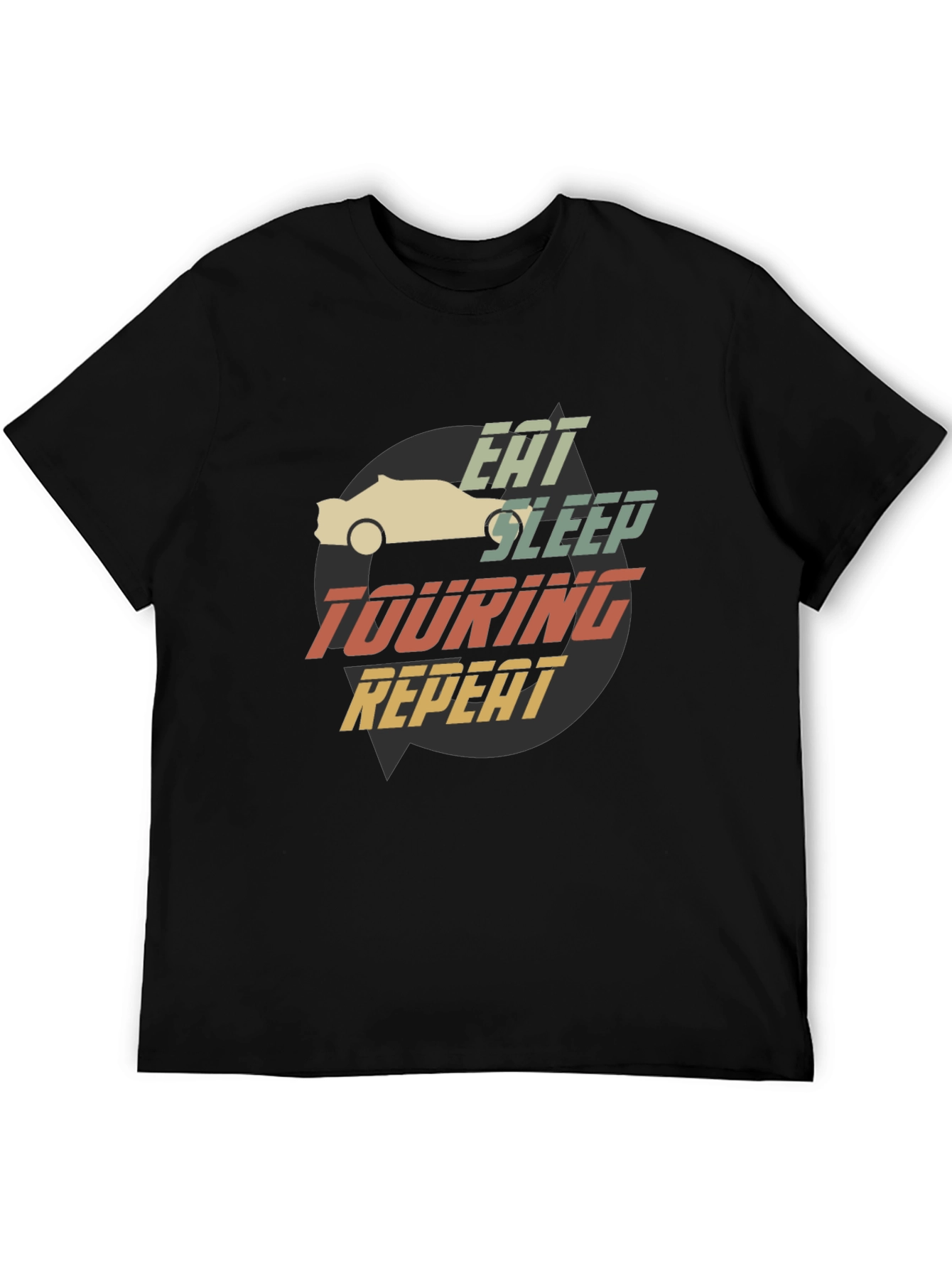 Eat Sleep Touring Repeat Car T-Shirt