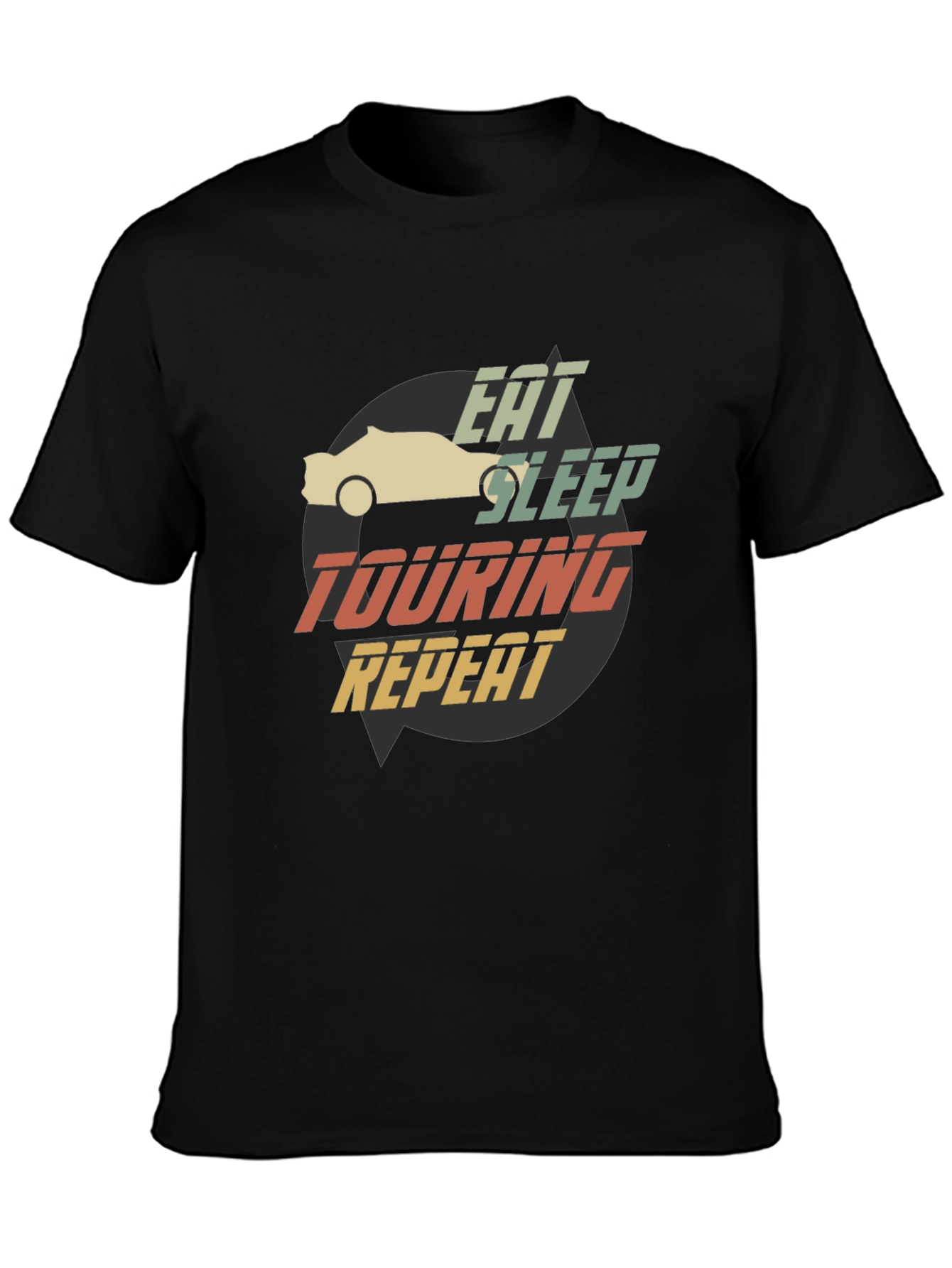 Eat Sleep Touring Repeat Car T-Shirt