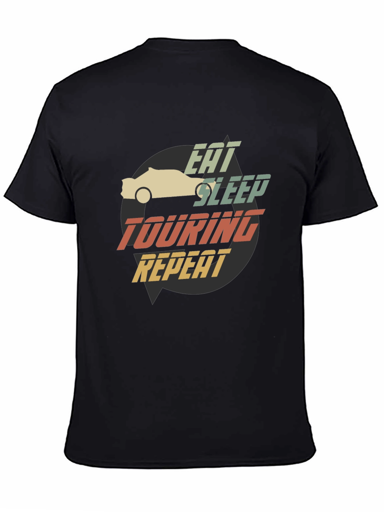 Eat Sleep Touring Repeat Car T-Shirt
