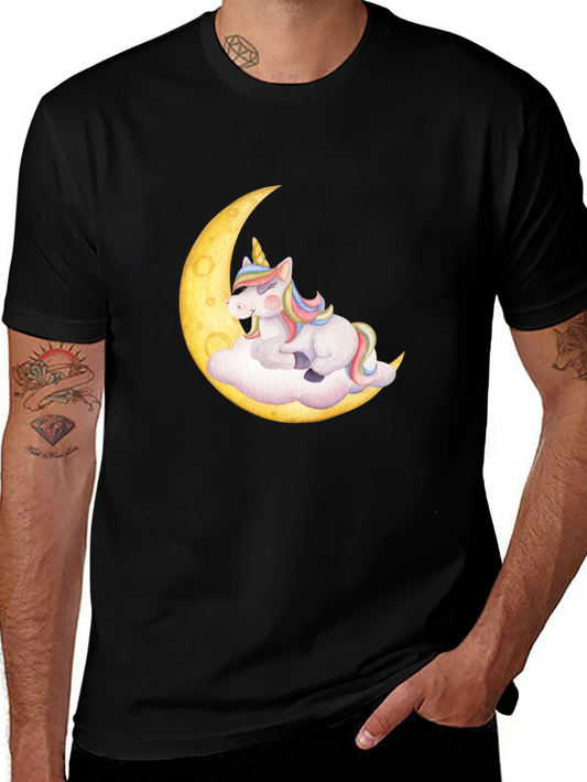 Unicorn Moon Graphic Tee - Cute & Comfortable