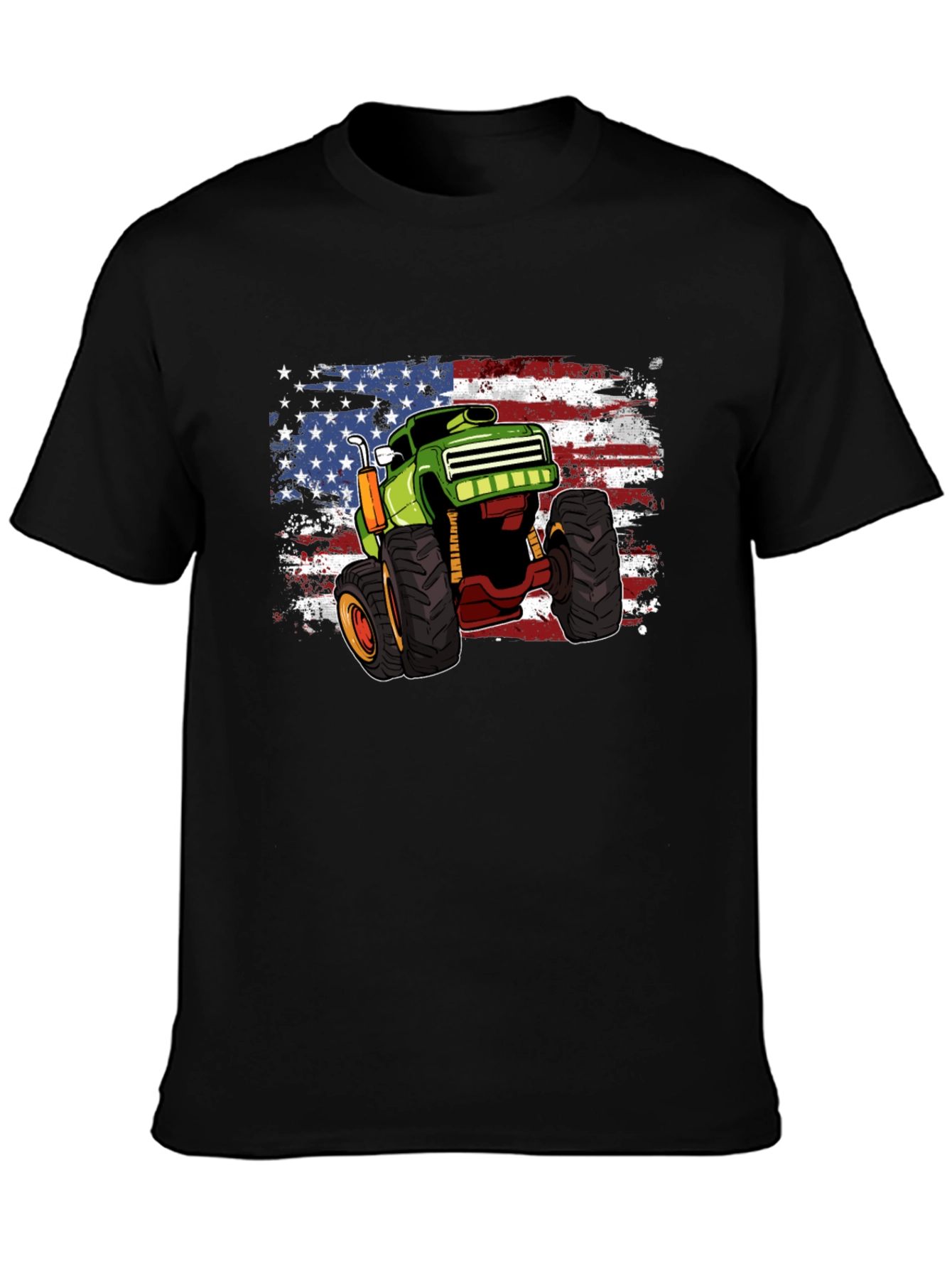 Monster Truck American Flag T-Shirt