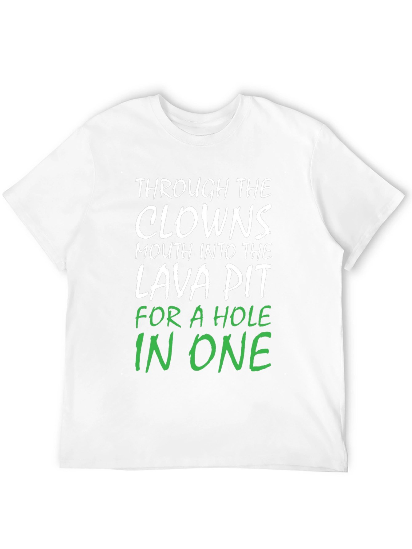 Clowns Mouth Lava Pit Hole In One Black T-Shirt