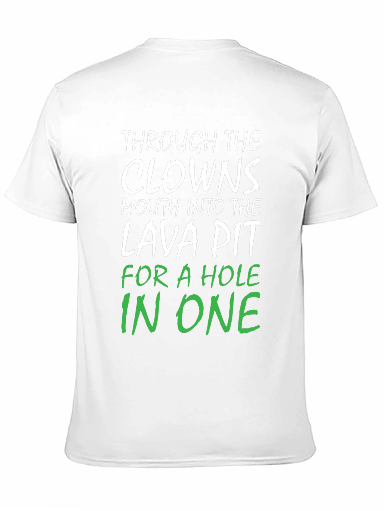 Clowns Mouth Lava Pit Hole In One Black T-Shirt