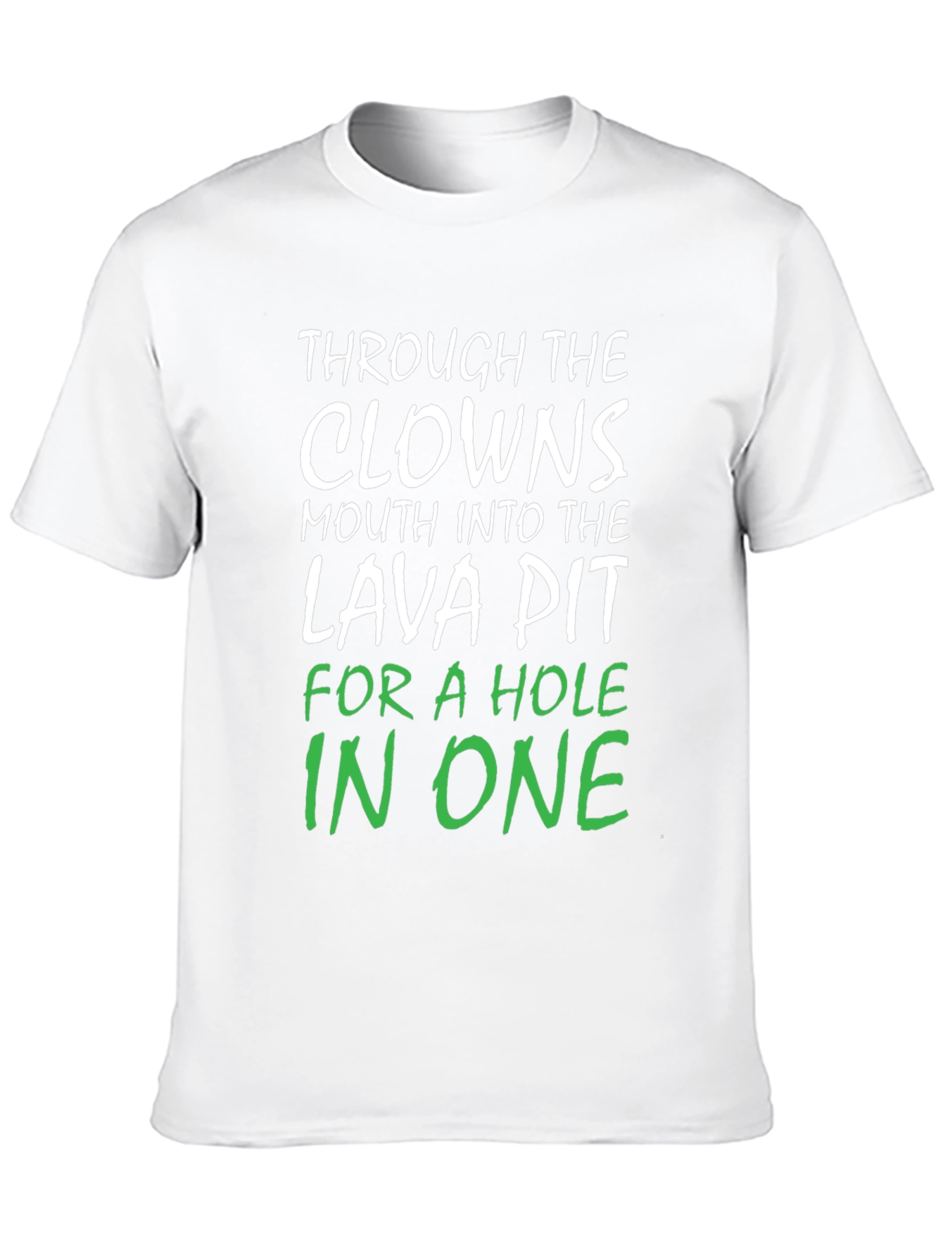 Clowns Mouth Lava Pit Hole In One Black T-Shirt